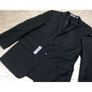 L-51 DKNY Suit Jacket Black Flap Pockets Notch Lapel Lined 100% Wool 20R New